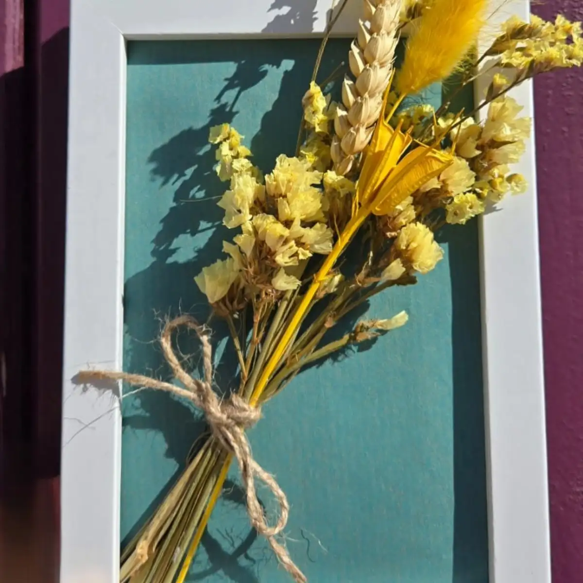 Tableau bouquet fleurs séchées
