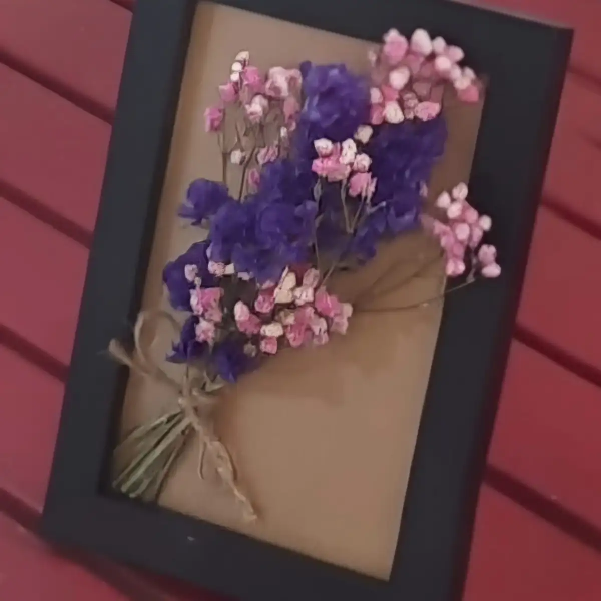 Tableau bouquet fleurs séchées